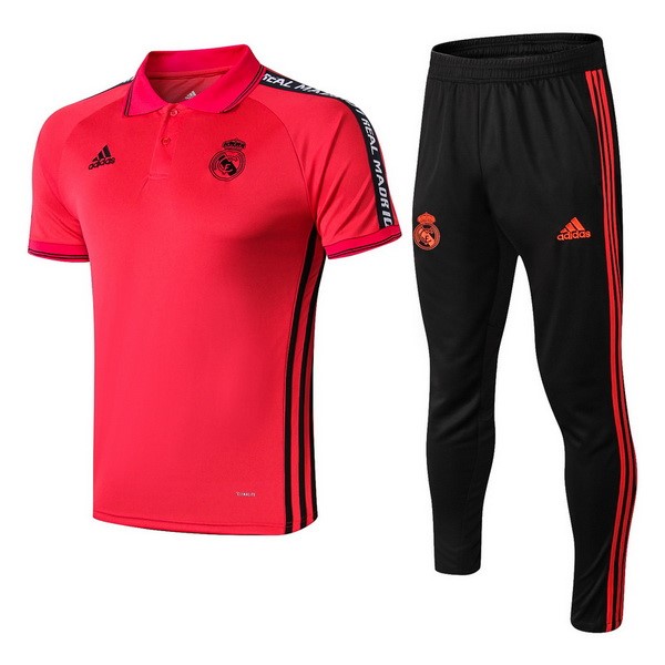 Polo Ensemble Complet Real Madrid 2019-20 Rouge Noir